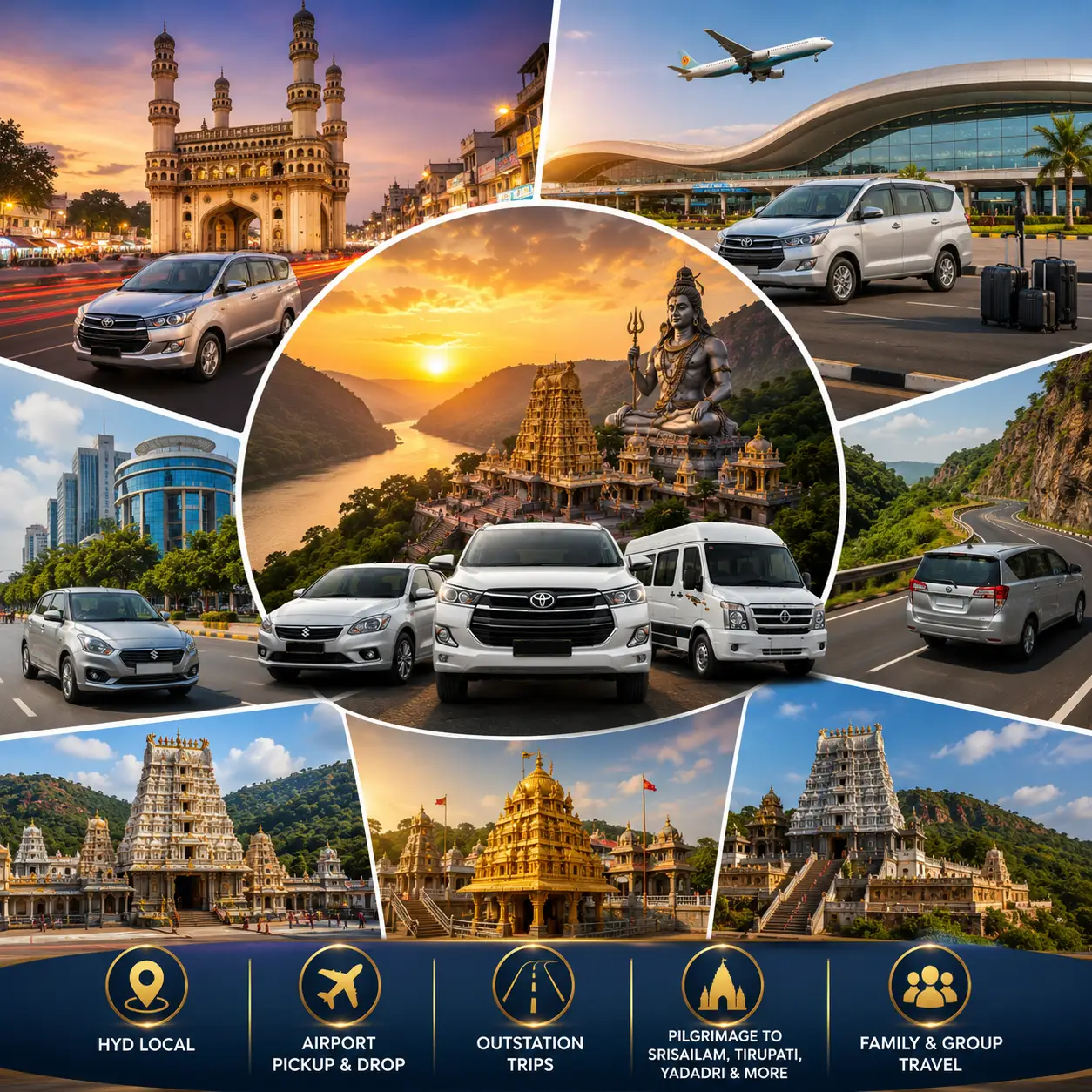Outstation Car Rental Hyderabad